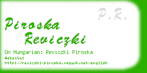 piroska reviczki business card